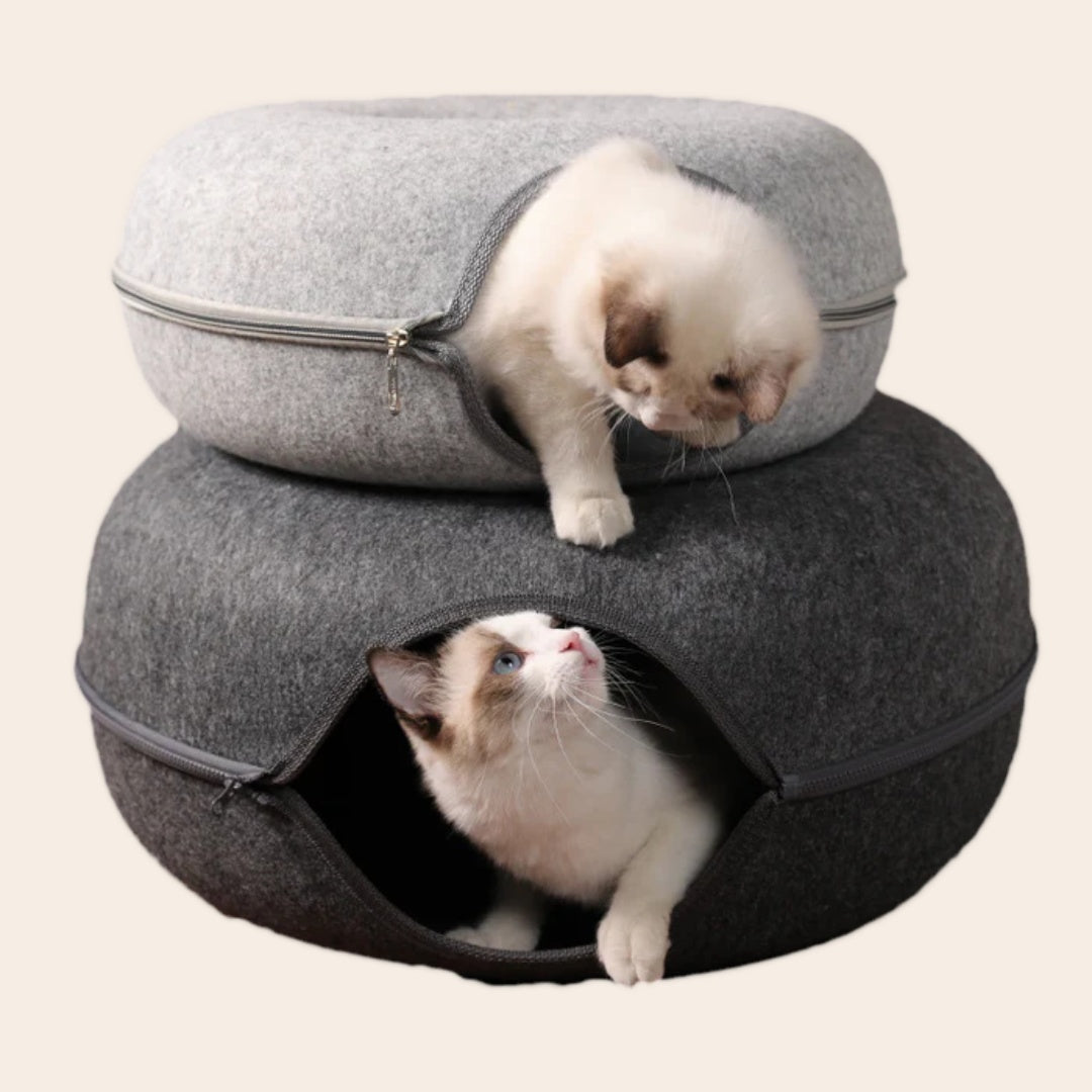Mijn DierShop® 2-in-1 Donut Tunnel Bed voor Katten