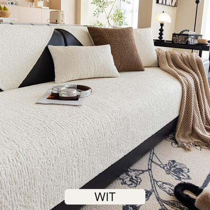 Vilda Chenille Bankhoes — Antislip nopjes, pluisvrij & wasbaar
