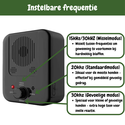 Bark Detector X | Slimme Anti-Blaff Technologie, Compact en Oplaadbaar