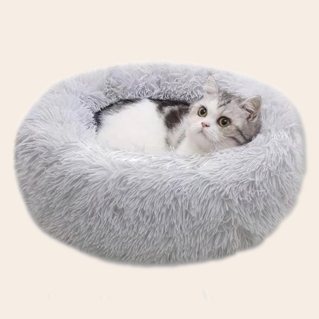 Mijn DierShop® Pluche Donut Wolken Bed - Voor Katten & Kleine Honden