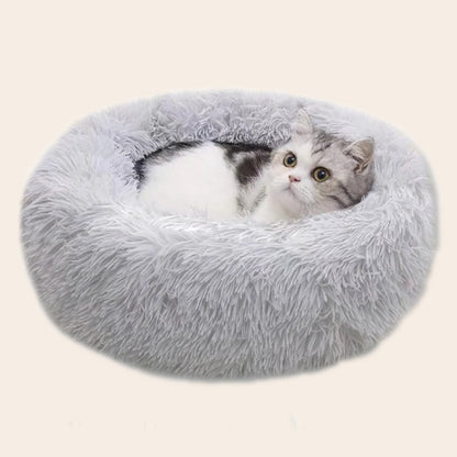 Mijn DierShop® Pluche Donut Wolken Bed - Voor Katten & Kleine Honden