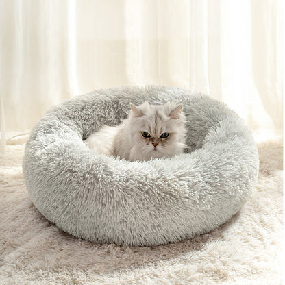 Mijn DierShop® Pluche Donut Wolken Bed - Voor Katten & Kleine Honden