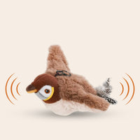 Mijn DierShop® Realistische Simulatie Vogel voor Katten - Grote Mus (Flappert + Tjilpt)