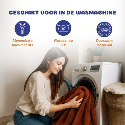 Mijn DierShop Hoes (ENKEL HOES) voor Orthopedische Donutmand - ZONDER VULLING