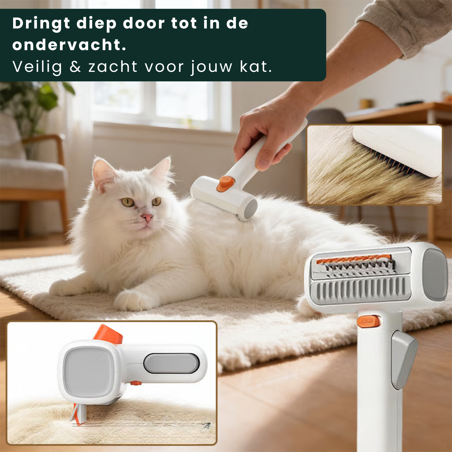 Mijn DierShop® KlitFree Kam | 2-in-1 Anti-Klit Verzorgingskam