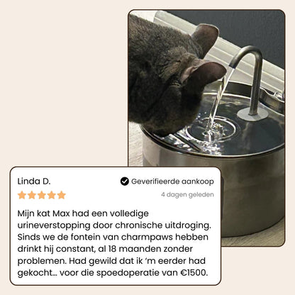 Mijn DierShop® PuraFlow Pro - Premium RVS Drinkfontein voor Katten