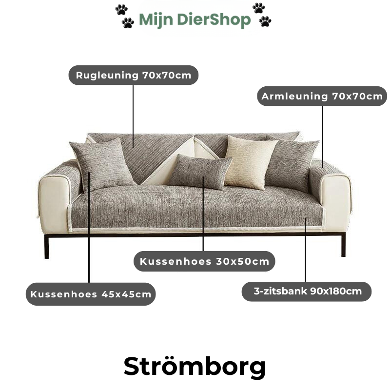 Strömborg Bankhoes | Premium Chenille, Antislip & Machinewasbaar | Bescherm je bank — ook met huisdieren.