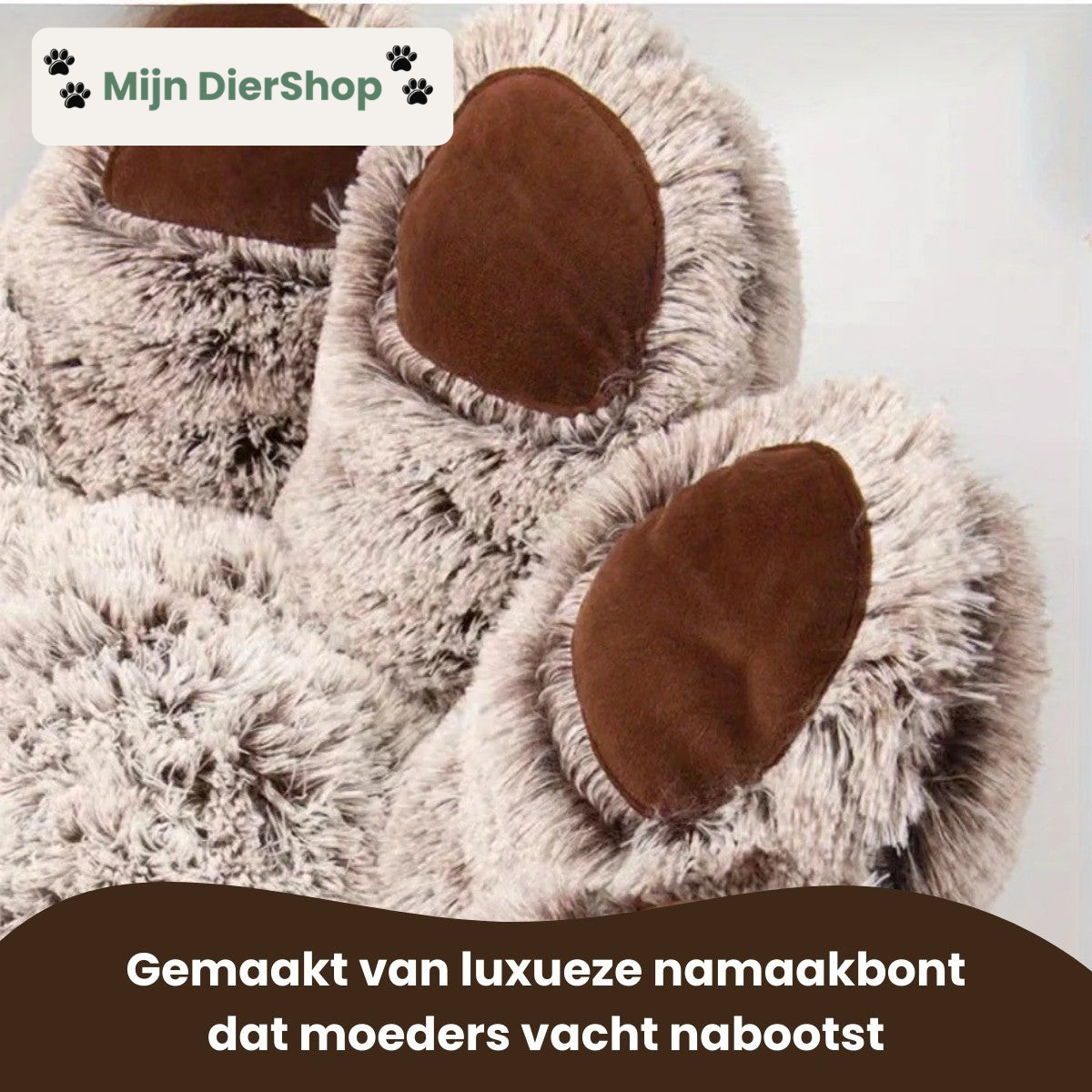 Mijn DierShop® Luxe Pootvormige Slaapmand - Voor Honden & Katten
