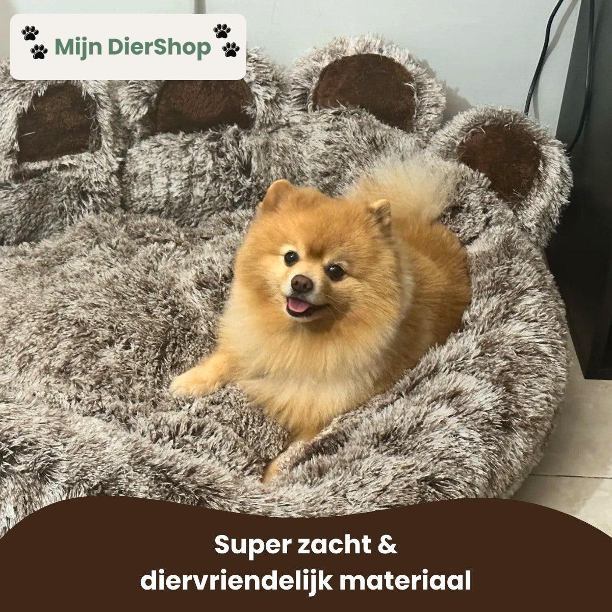 Mijn DierShop® Luxe Pootvormige Slaapmand - Voor Honden & Katten