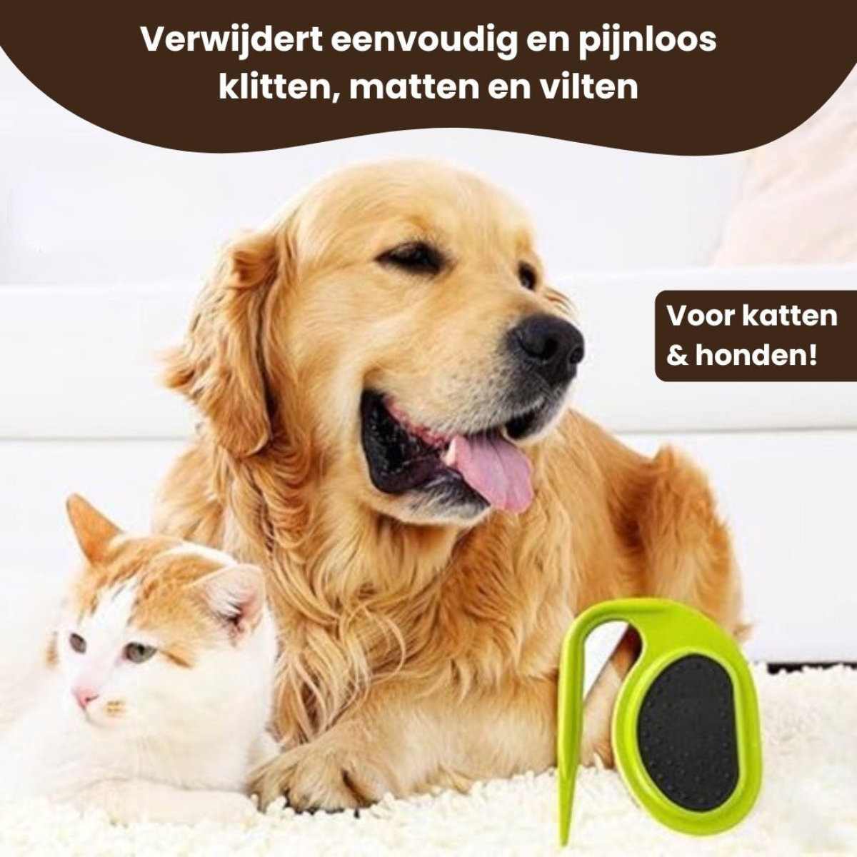 Mijn DierShop® Anti-Klitten Mesje - Voor Katten & Honden