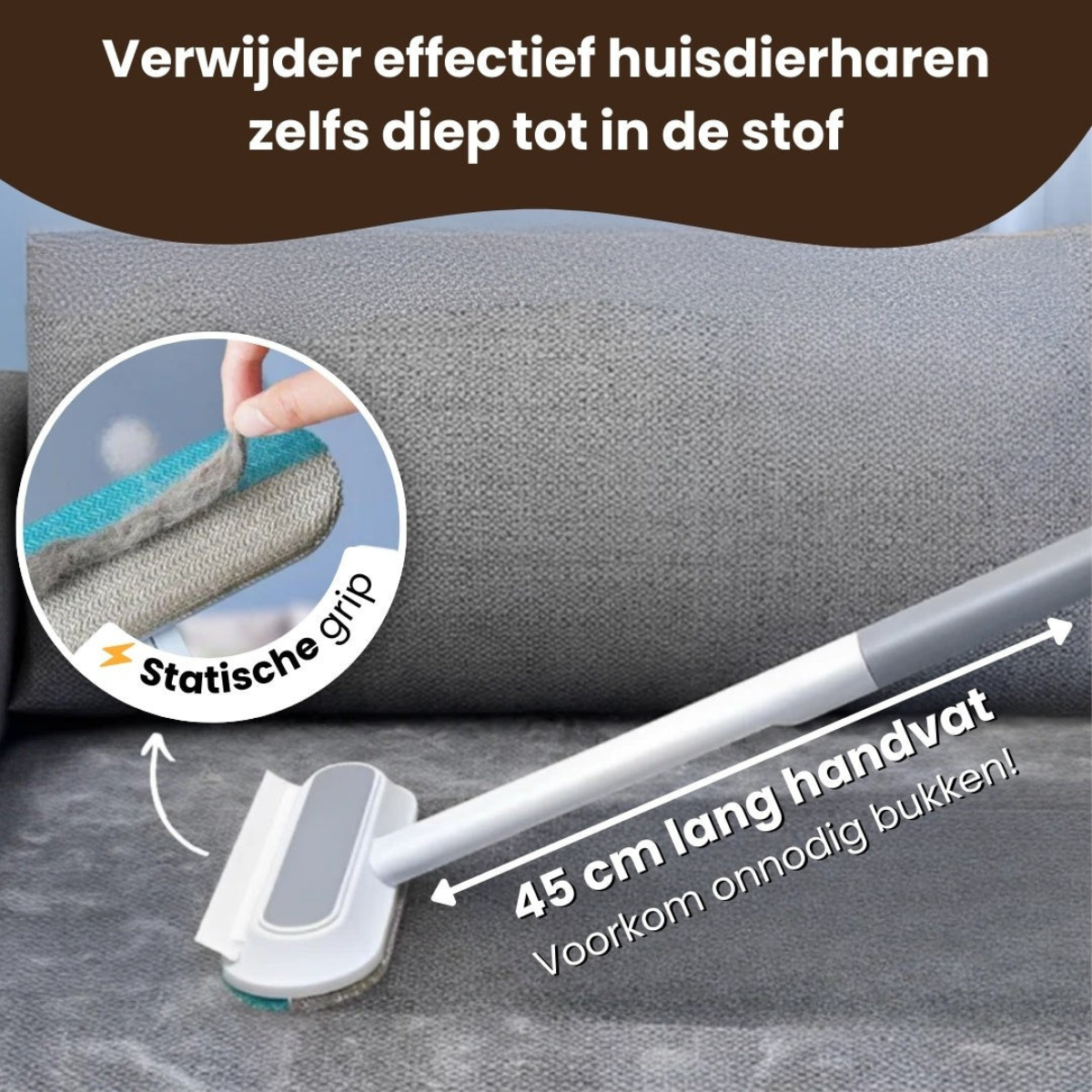 Mijn DierShop® MultiSwipe Pro - 3-in-1 Huisdier haar Verwijderaar