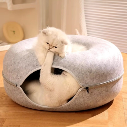 Mijn DierShop® 2-in-1 Donut Tunnel Bed voor Katten