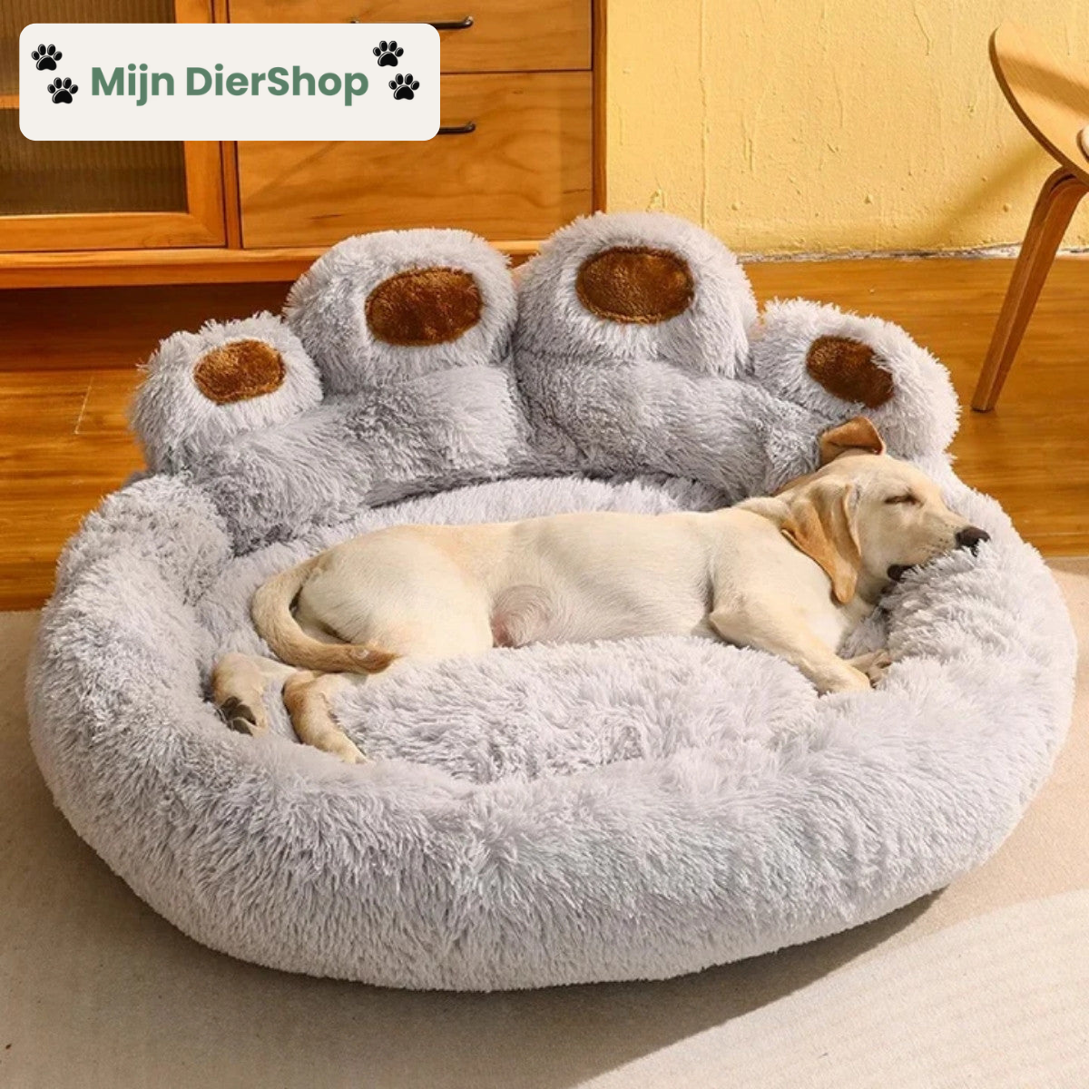Mijn DierShop® Luxe Pootvormige Slaapmand - Voor Honden & Katten