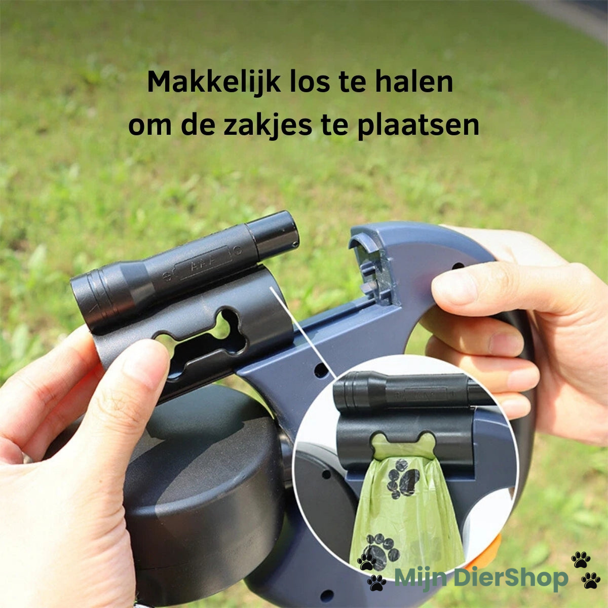 Mijn DierShop® CordControl 2 in 1 Hondenriem – Twee Honden – Geen Knopen