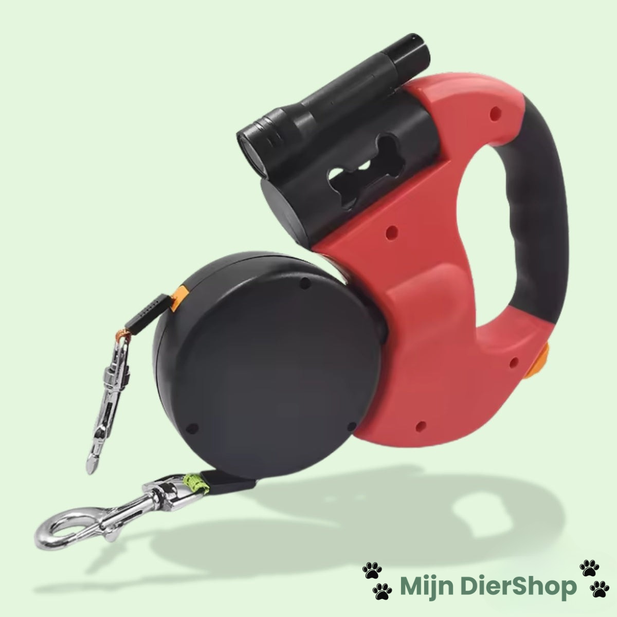 Mijn DierShop® CordControl 2 in 1 Hondenriem – Twee Honden – Geen Knopen