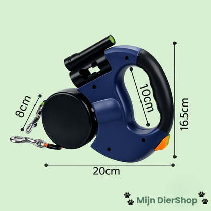 Mijn DierShop® CordControl 2 in 1 Hondenriem – Twee Honden – Geen Knopen