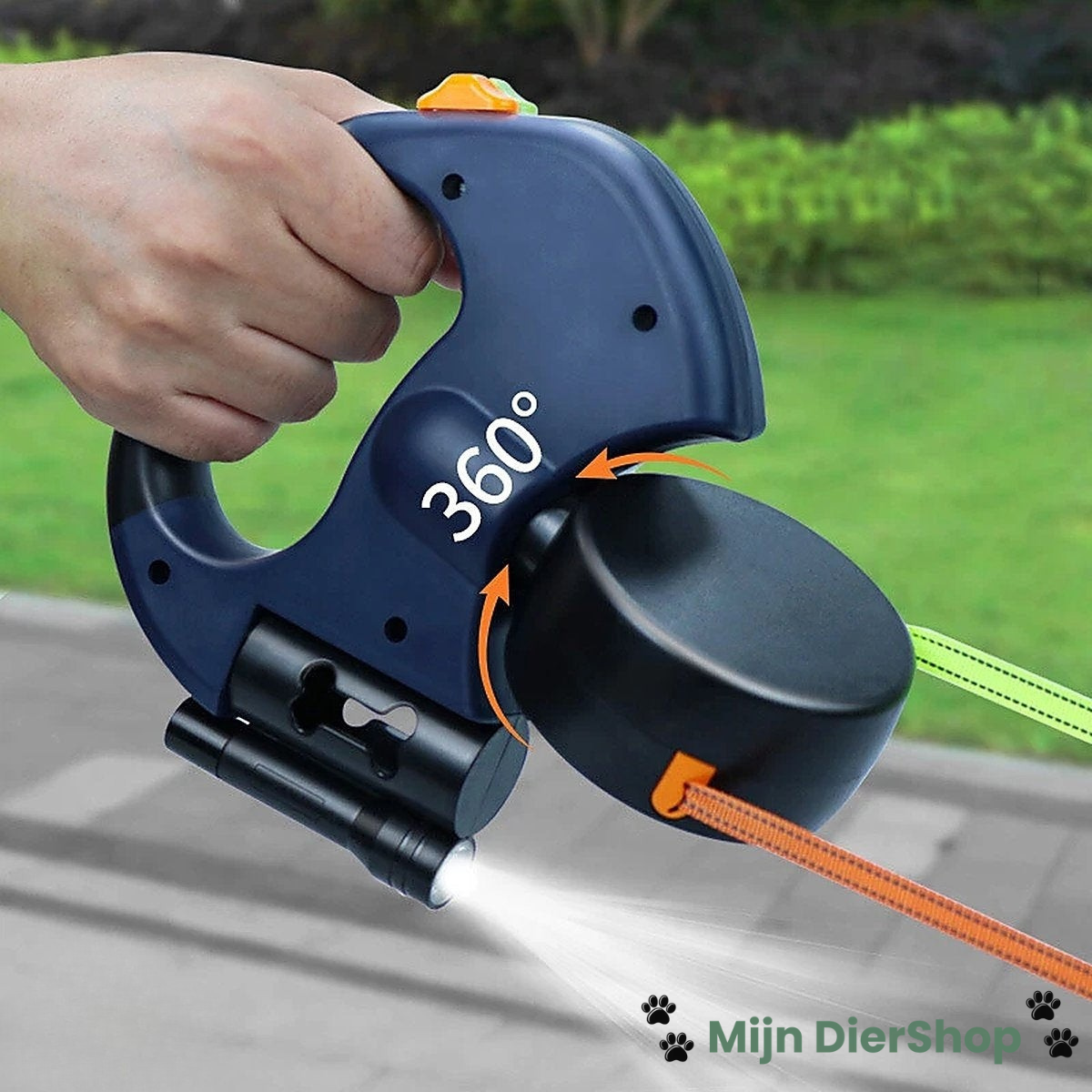 Mijn DierShop® CordControl 2 in 1 Hondenriem – Twee Honden – Geen Knopen