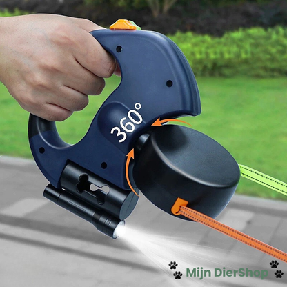 Mijn DierShop® CordControl 2 in 1 Hondenriem – Twee Honden – Geen Knopen
