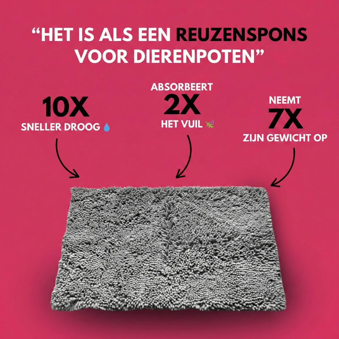 MijnDierShop Ultra Mat | Ultra-absorberend, Duurzaam, 60x90 cm Deurmat