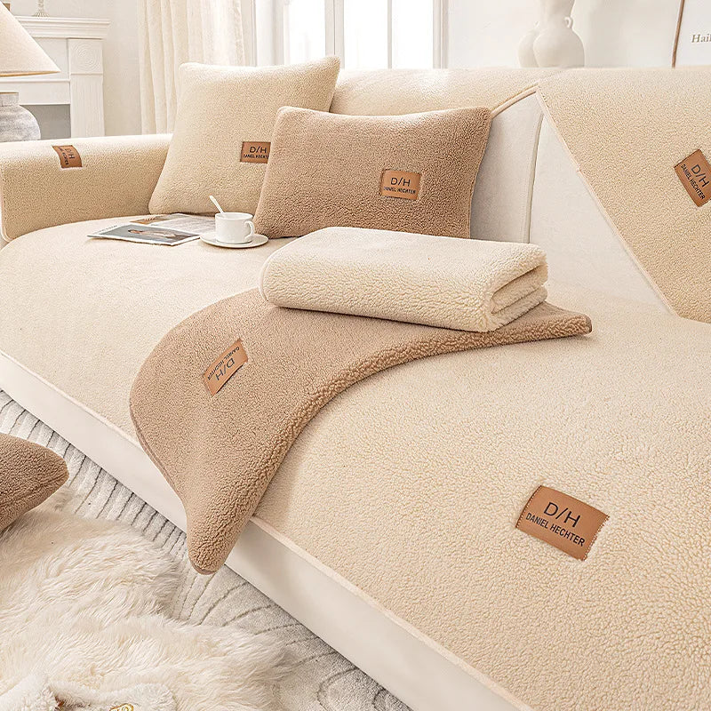 Varda Bankhoes | Luxe Sherpa Fleece, Antislip en Makkelijk Onderhoud | Bescherm je bank -- en hou 'm mooi.