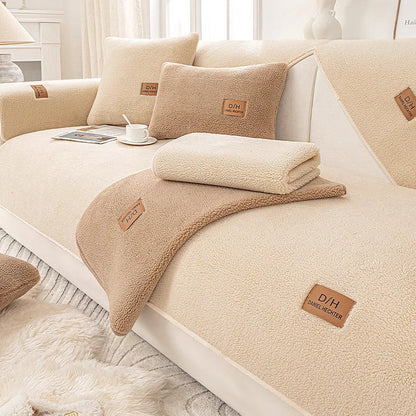 Varda Bankhoes | Luxe Sherpa Fleece, Antislip en Makkelijk Onderhoud | Bescherm je bank -- en hou 'm mooi.