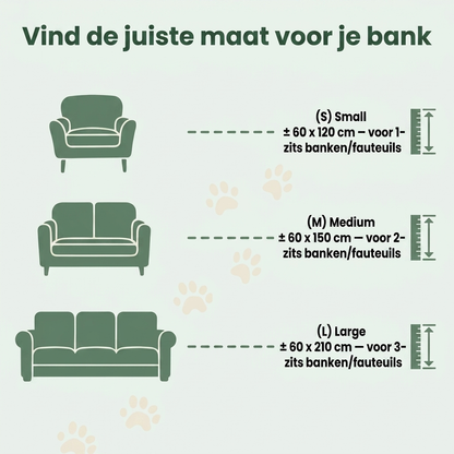 PawCouch™ Dierenbankhoes — Gewatteerd, waterafstotend & antislip
