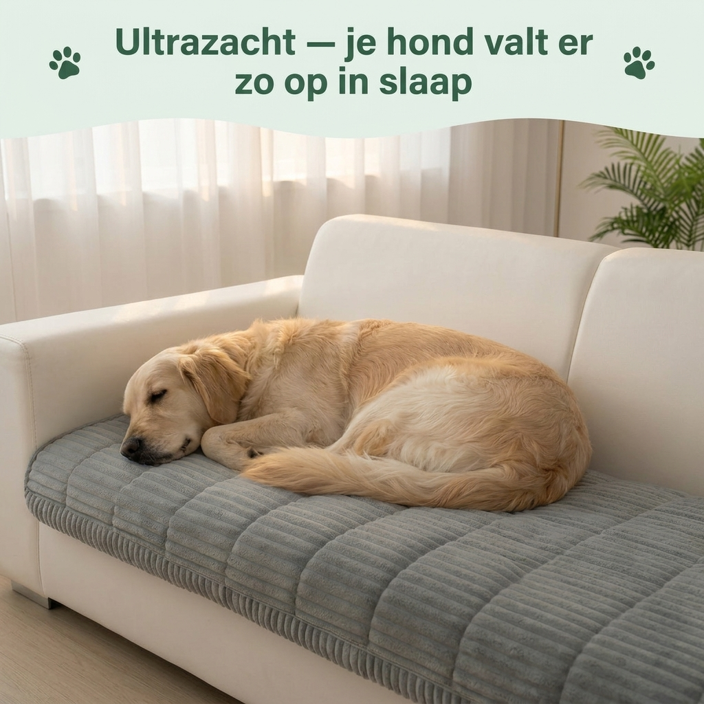 PawCouch™ Dierenbankhoes — Gewatteerd, waterafstotend & antislip