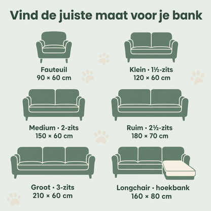 PawCouch Bankhoes — Waterafstotend & Antislip